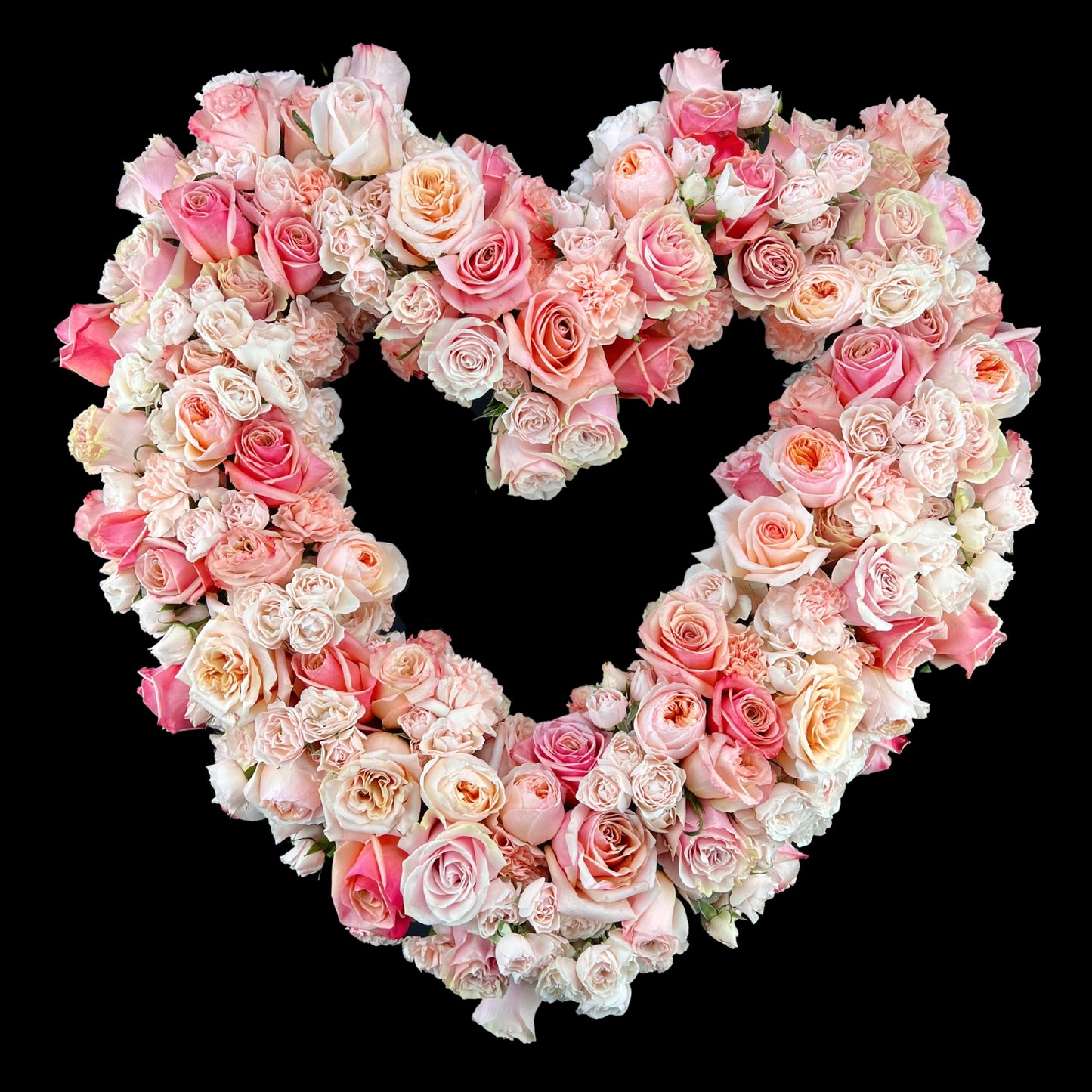 english rose garden - sympathy standing heart