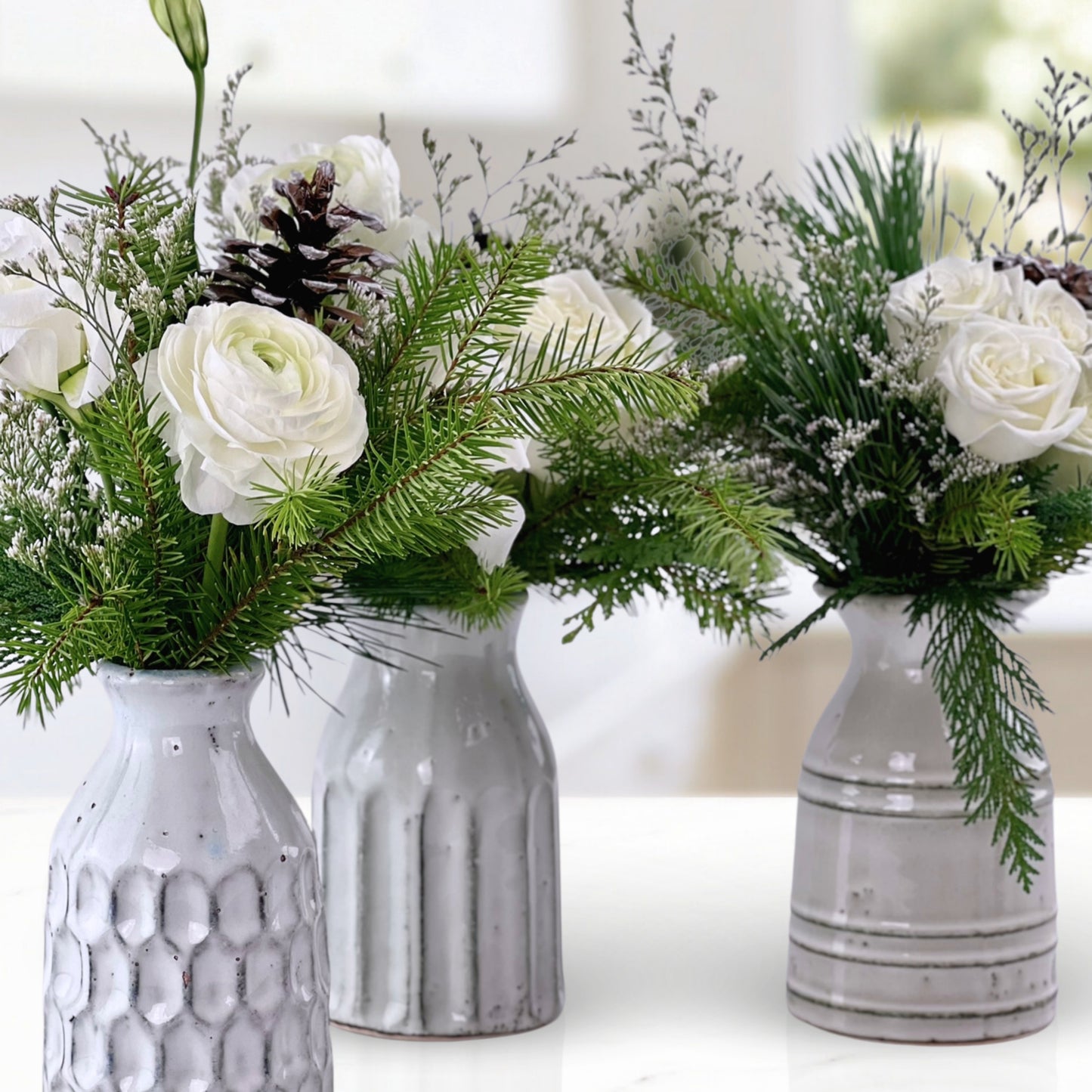 evergreen dream bud vases