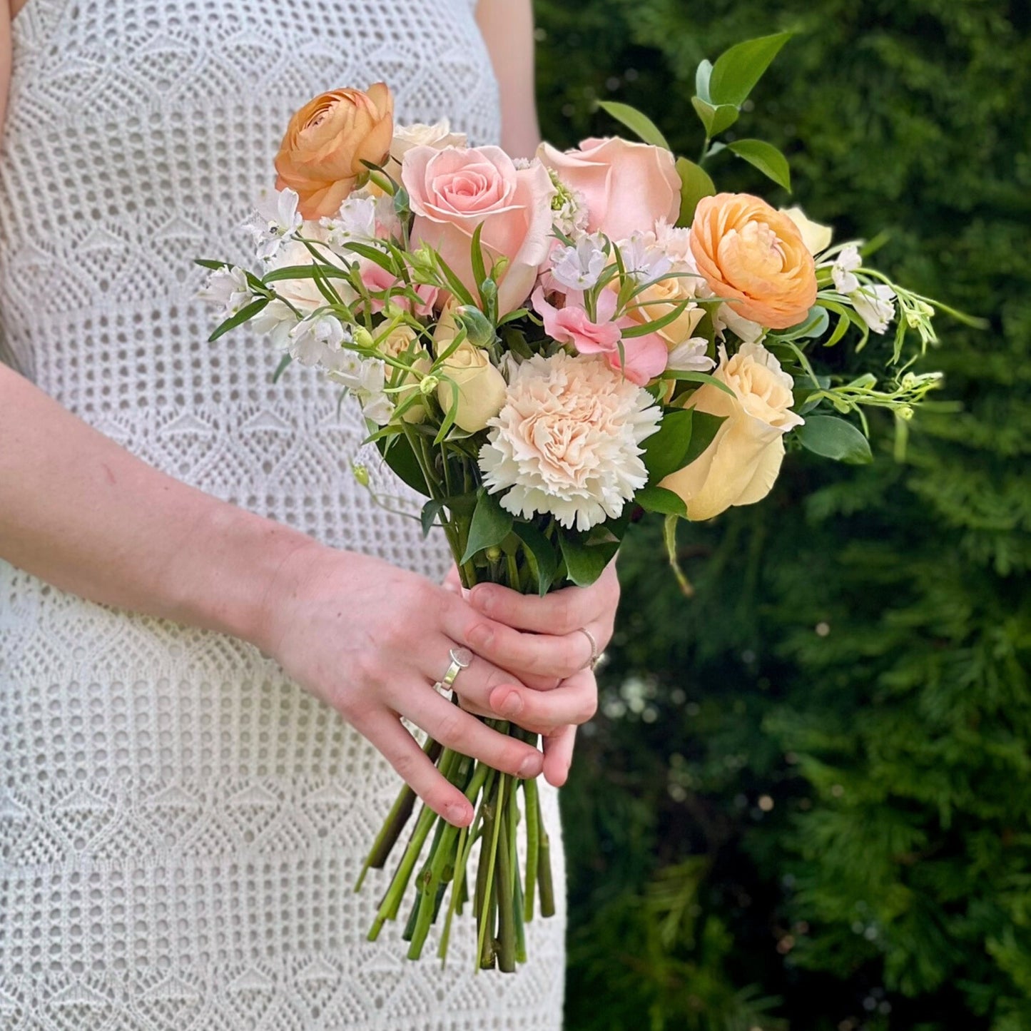 apricot agate - handheld bouquet