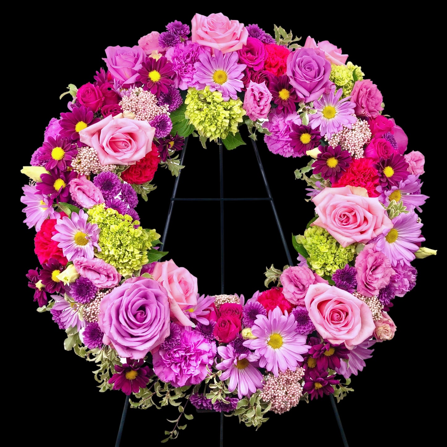 A Colorful Life - Sympathy Standing Wreath