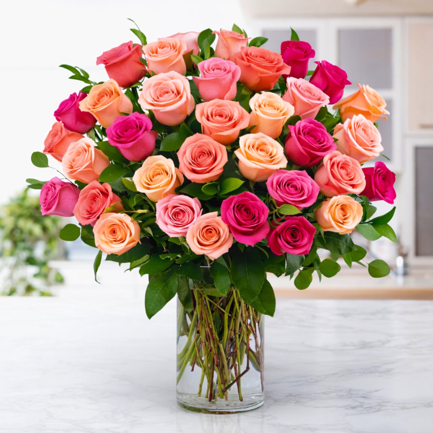 statement: 36 mixed roses