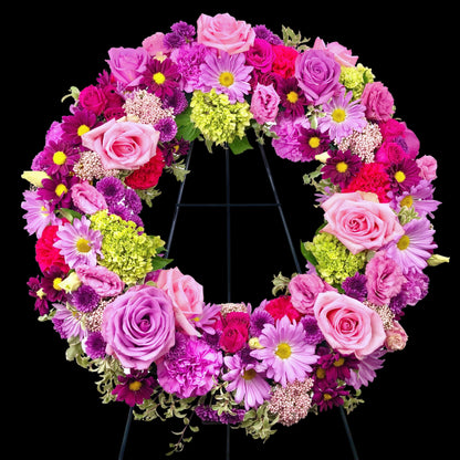 A Colorful Life - Sympathy Standing Wreath