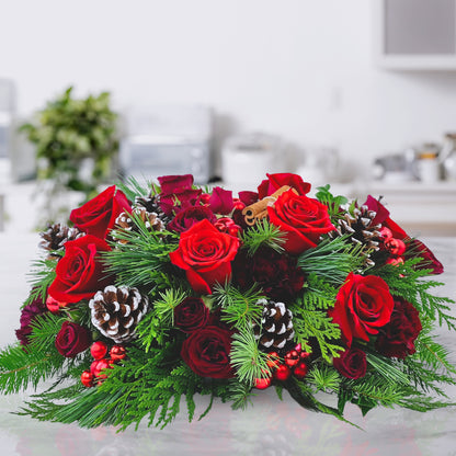 Crimson & Cinnamon Centerpiece