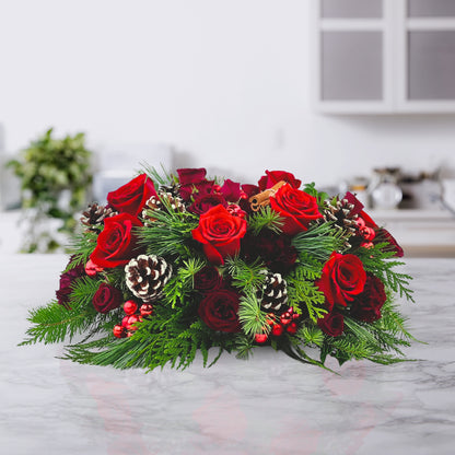 Crimson & Cinnamon Centerpiece