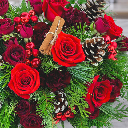 Crimson & Cinnamon Centerpiece