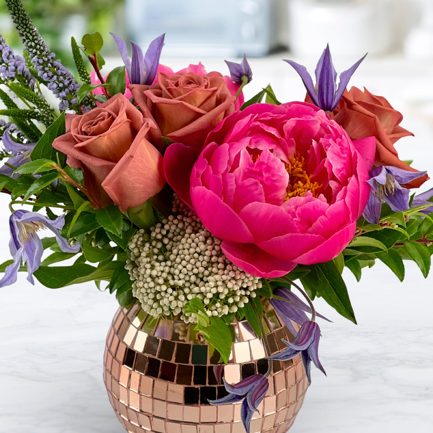 disco charm peonies