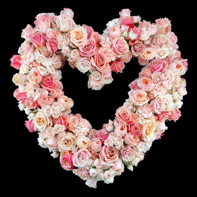 English Rose Garden Sympathy Standing Heart from Twinbrook Floral Design