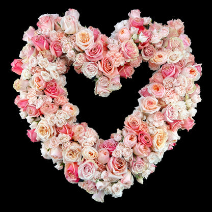 English Rose Garden - Sympathy Standing Heart