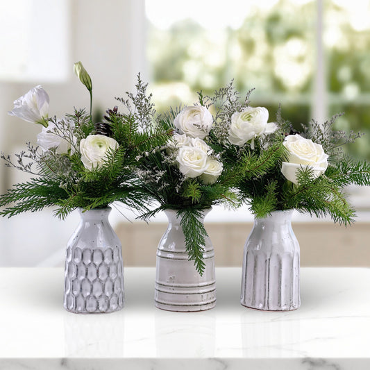 Evergreen Dream Bud Vases