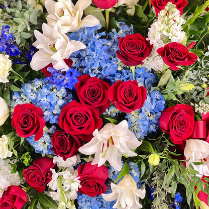Passionate Patriotism - Sympathy Standing Spray