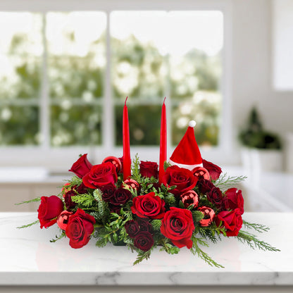 Santa's Scarlet Centerpiece