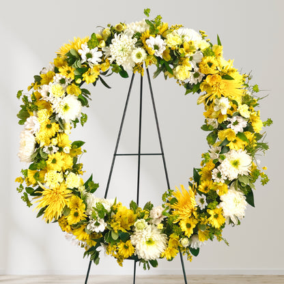 Sunshine Daydream - Sympathy Standing Wreath