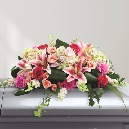Where Love Grows - Sympathy Casket Spray