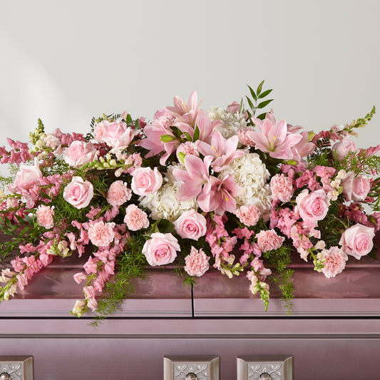 Wish You Were Here - Sympathy Casket Spray