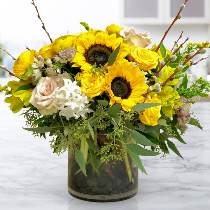Little Miss Sunshine sunflower arrangement by Twinbrook